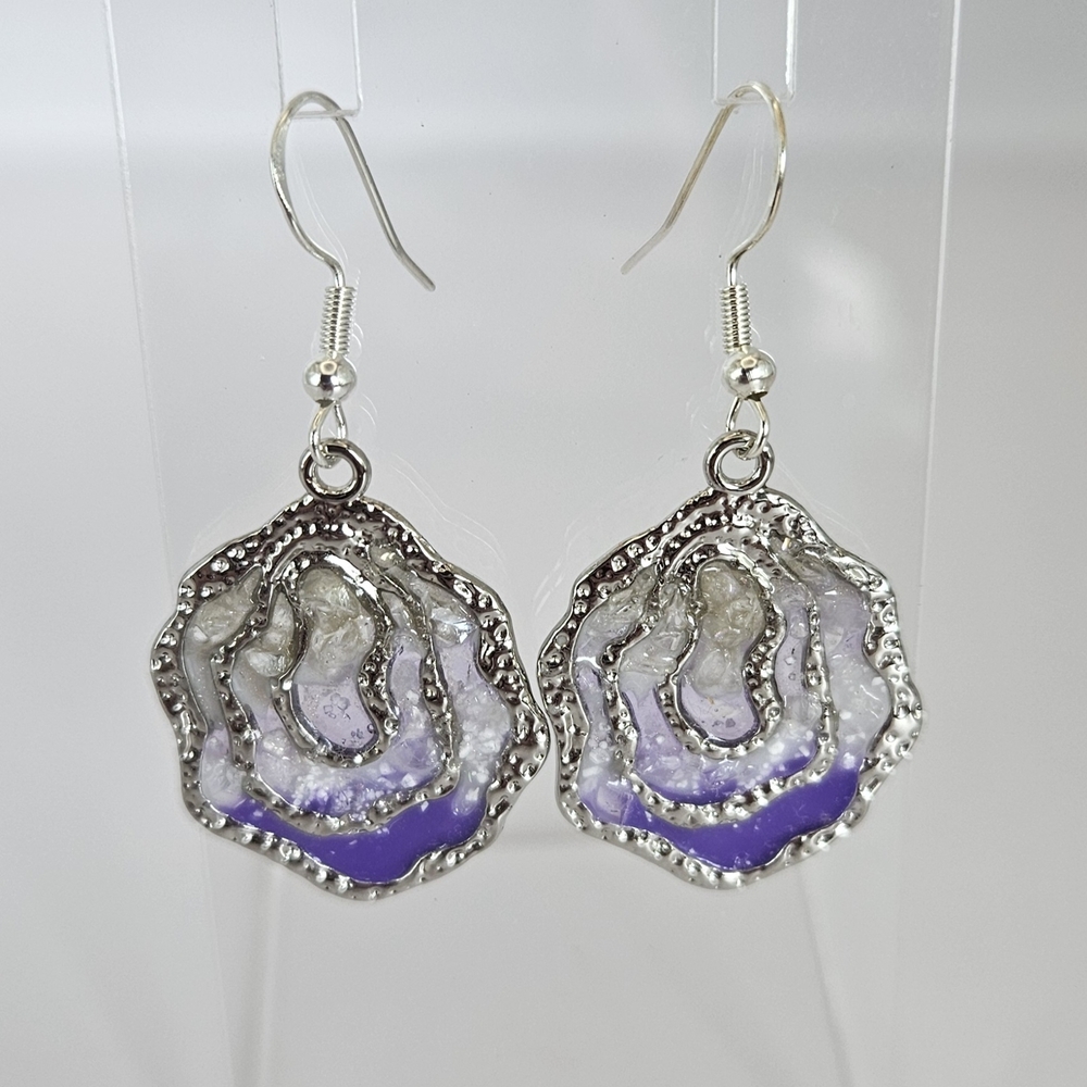 Purple Swirl Earrings